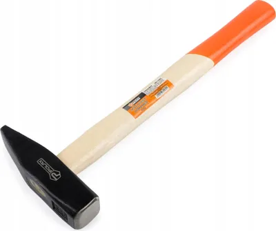 Image de Marteau de serrurier Polax 800 g - manche en bois, tête en acier durable, idéal pour les artisans et le travail du métal