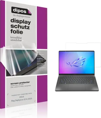 Produktbild von 2x Schutzfolie für ASUS Rog Zephyrus G14 2025 klar Displayschutzfolie Folie Display Schutz dipos
