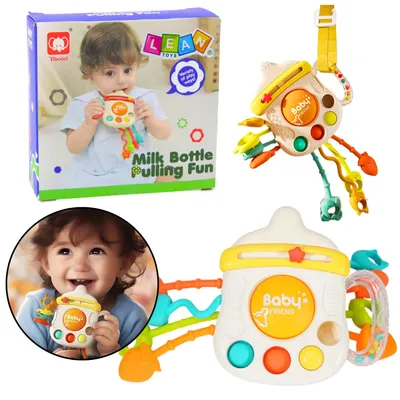Produktbild von Sensorisches Spielzeug Beißring Rassel für Kleinkinderflasche 3in1