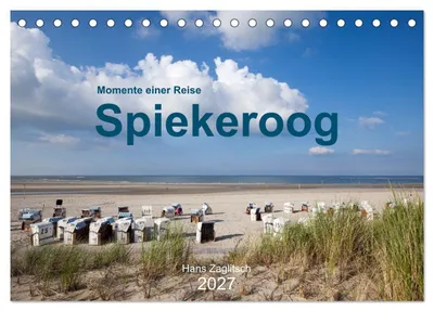 Produktbild von Spiekeroog - Momente einer Reise (Tischkalender 2027 DIN A5 quer), CALVENDO Monatskalender