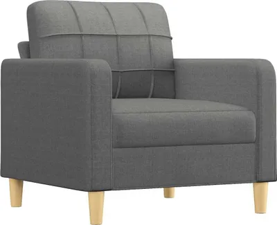 Image de vidaXL Fauteuil canapé gris foncé 60 cm Tissu