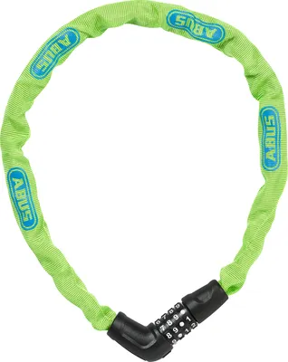 Produktbild von ABUS Kettenschloss Steel-O-Chain 5805C – Zahlenschloss aus 5 mm starken Stahlkette – ABUS-Sicherheitslevel 4 – 75 cm – Gelb/Grün