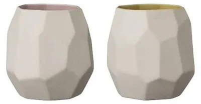 Produktbild von Bloomingville Vase Keramik Creme-Gelb Creme-Blush (2-teilig)