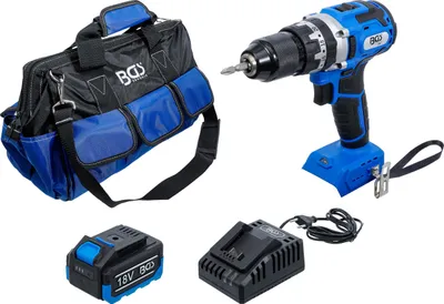 Image de BGS-7397 Kit perceuse-visseuse à percussion sans fil sans balais 65 Nm 18 V avec batterie et chargeur rapide