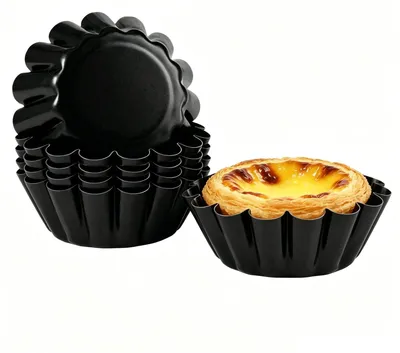 Mini Tartelette Förmchen, 6 Stück, Edelstahl, Ø 6,5 cm, antihaftbeschichtet