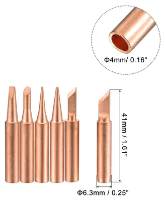 Produktbild von 6Stk L?tkolben Spitz I+B+K+2.4D+3C Serie Ersatz fš¹r L?tstation 4mmx41mm Kupfer