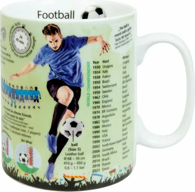 Produktbild von Könitz Wissensbecher Football, Becher, Tasse, Kaffeebecher, Porzellan, Bunt, 490 ml, 11 1 330 2730