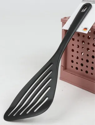 Produktbild von Bratschaufel offen schwarz 12er Pack Küchenhelfer ideal zum Braten Wenden und Servieren für Haushalt und Gastronomie