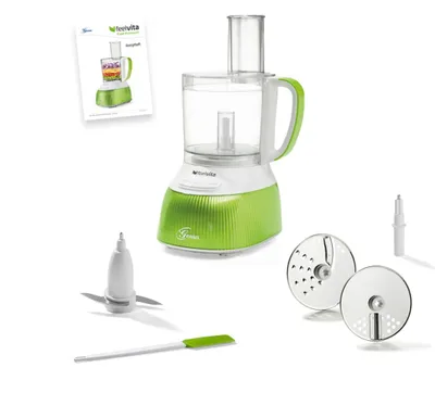 Produktbild von Genius Feelvita A80891 Foodprozessor, Kunststoffgehäuse, 400 Watt, 1,4 l Behälter, 2 Geschwindigkeiten