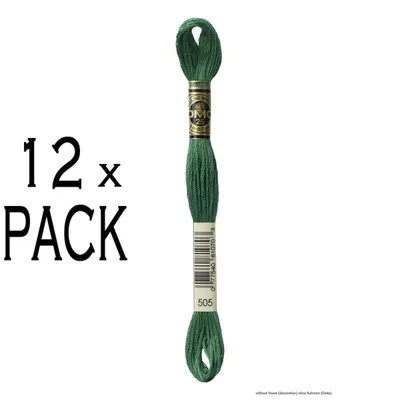 Productafbeelding van 12x DMC Borduurgaren Mouline Special 117MC -505, 6 strengen, 8m