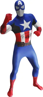 Produktbild von Morphsuit Captain America Karneval Faschingskostüm Größe: M