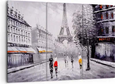 Produktbild von Bild auf Leinwand - Leinwandbild - Architektur Paris Eiffle Frankreich - 105x70cm - Wand Bild - Wanddeko - Leinwanddruck - Bilder - Kunstdruck - Leinwand bilder - Wandkunst - CE105x70-2961