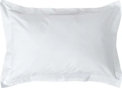 Produktbild von HOMESCAPES Kopfkissenbezug mit Stehsaum Weiss, Fadendichte 200, 48 x 74 cm