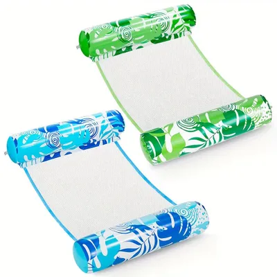Produktbild von Poolschwimmer für Erwachsene - Aufblasbare 4-in-1-Poolhängematte - 2er-Pack - PVC - Lounge-Liege