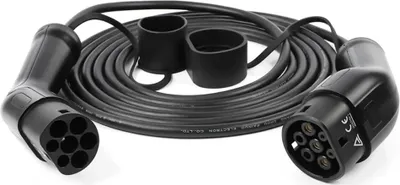 Zdjęcie produktu dla Kabel do ładowania samochodów elektrycznych tryb 3 typ 2 - EEMF1635K - Typ 2 do typu 2 IEC 62196 - 16A 3-fazowy - 5 m - IP66 - 380-480V