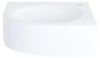 Produktbild von Differenz Cleo Waschbecken - Aufsatzwaschbecken Ecke mit Hahnloch - Keramik Wasc