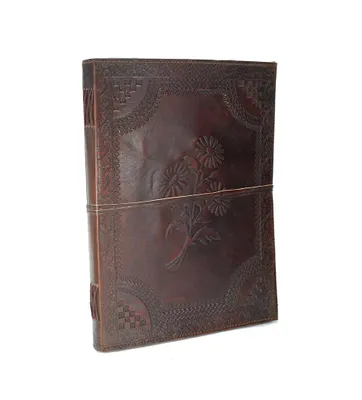 Obrázek produktu pro ROOGU Herbarium XXL * Kožená kniha zápisník skicák kniha návštěv více než A4 Vintage Indie Ruční výroba