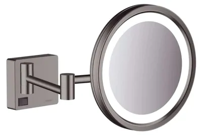 Make-up Spiegel LED 3-fach Vergrößerung Schwarz Chrom