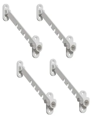 Image de 4 serrures de sécurité pour fenêtres, conçues pour les enfants, de couleur blanche