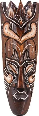 Produktbild von Maske bemalt 30 cm, Holz-Maske aus Bali, Wandmaske