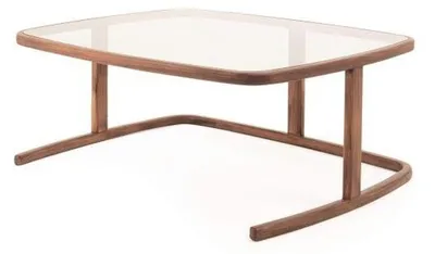 Produktbild von Rund Couchtisch mit Holzplatte in HellesFarbe Modern