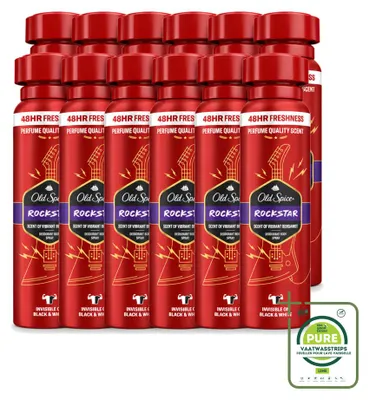 Obrázek produktu pro 12 kusů deodorantu Old Spice Rockstar ve spreji, objem 150 ml - velkopack
