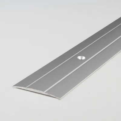 Produktbild von PROVISTON Übergangsprofil | 1.8 x 38 x 2700 mm | Übergangsschiene Übergangsleiste Bodenprofil Abdeckleiste Aluminium eloxiert Silber Gebohrt