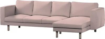 Produktbild von Dekoria Bezug für Norsborg 4-Sitzer Sofa mit Recamiere, rosa, Norsborg Bezug für 4-Sitzer Sofa mit Recamiere