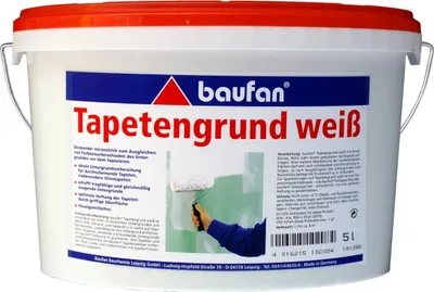 Produktbild von Baufan Tapetengrund weiß 5l 102084