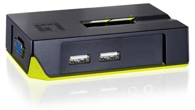 Produktbild von LevelOne KVM-0222 Tastatur/Video/Maus (KVM)-Switch Schwarz, Grün