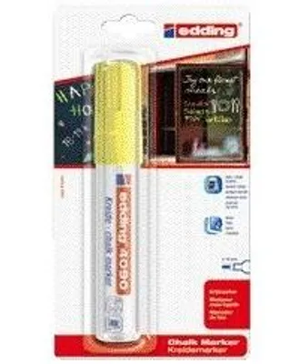 Produktbild von Edding - Kreidemarker 4090 Fensterdiagonale 4-15mm neongelb Blister à 1 Stück | 6 Stück