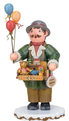 Produktbild von Winterkinder Spielzeughändler (20cm) Räuchermann von Hubrig Volkskunst