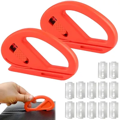 Productafbeelding van 2 Stuks Cadeaupapiersnijder met 12 Stuks Messen, Inpakpapiersnijder