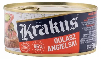 Zdjęcie produktu dla Konserwa Gulasz Angielski Krakus 300g