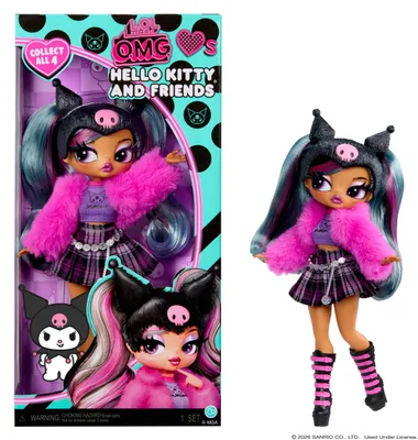 Image de L.O.L. Surprise! O.M.G. : Hello Kitty® et ses amies – Kuromi, poupée à la mode, pour filles, à partir de 4 ans, convient aux garçons et aux filles, multicolore