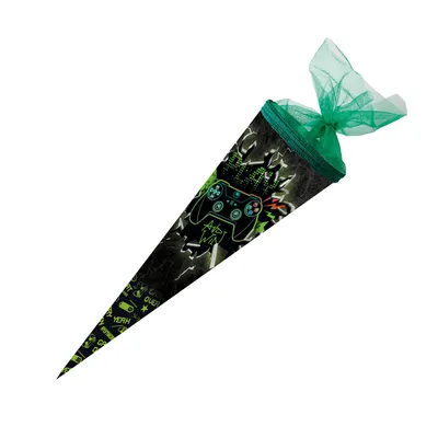 Produktbild von Nestler Schultüte Play & Win rund mit Tüllverschluss 50cm