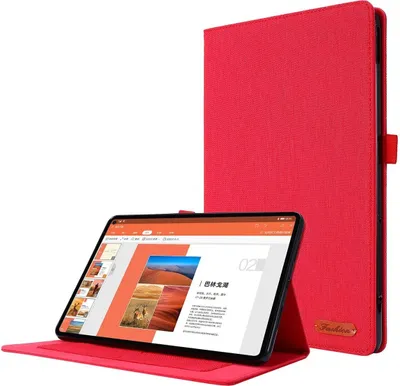 Zdjęcie produktu dla Etui na tablet König Design kompatybilne z Lenovo Tab P11 Pro 11.5 2023 Fabric Smart Cover Case Red