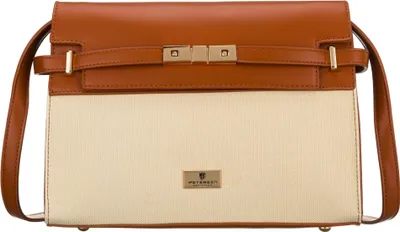 Obrázek produktu pro Peterson Dámská crossbody kabelka hnědo ecru 29x21 cm