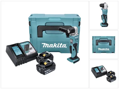 Produktbild von Makita DDA 351 RMJ Akku Winkelbohrmaschine 18 V 13,5 Nm + 2x Akku 4,0 Ah + Ladegerät + Makpac