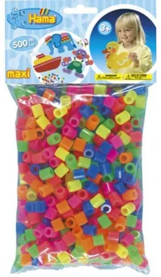 Productafbeelding van Hama Beads 8472, Creatieve set voor kinderen, vanaf 3 jaar, PVC, Meerdere kleuren, 500 stuks