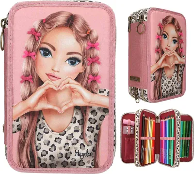 Produktbild von Depesche TOPModel Federmäppchen 3-Fächer - Schulmäppchen Mädchen