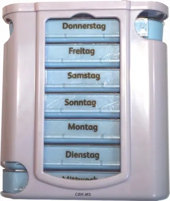 Produktbild von 7 Tage Pillenbox Deluxe herausziehbar Medikamentenbox Tablettenbox Pillendose