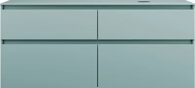 Produktbild von burgbad Lin20 Waschtischunterschrank inklusive Konsolenplatte, Beckenausschnitt rechts, 4 Auszüge, 1402x487x661mm, SGIF140RF5395