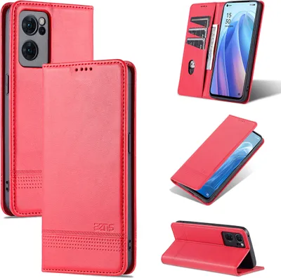 Image de OPPO Reno7SE 5G Housse en cuir, étui à rabat Portefeuille Fermeture magnétique Support de protection pour OPPO Reno7SE 5G Rose