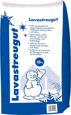 Produktbild von Lava Streugut 10 kg für Winterdienst, extrem abstumpfend, vermindert überfrierende Nässe