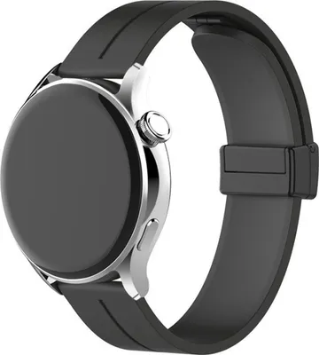 Produktbild von Armband für Smartwatch (18 mm), Bizon Strap Watch Silicone L, Schwarz