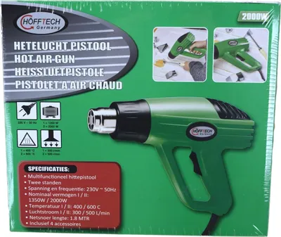 Produktbild von Heißluftpistole 2000W Heißluftgebläse Heizpistole Aufsätze Heißluftfön 400/600°C
