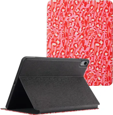 Image de Housse pour tablette Selencia Vivid pour Apple iPad Air 11 pouces (2026) M4 / (2025) M3 / (2024) M2 / Air 5 (2022) / Air 4 (2020) - Wild Spots Lipstick