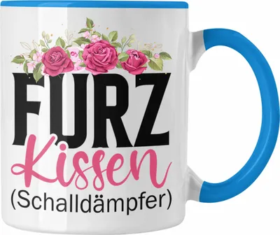 Produktbild von Trendation - Furzkissen Schalldämpfer Lustiger Gag Geschenkidee Männer Lustige Tasse (Blau)