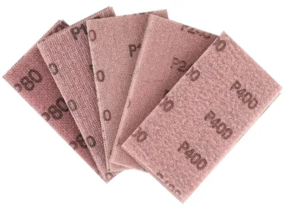 Immagine prodotto di 25 strisce abrasive per levigatura, dimensioni 70 x 125 mm, carta abrasiva con grane P80, P120, P180, P240, P400
